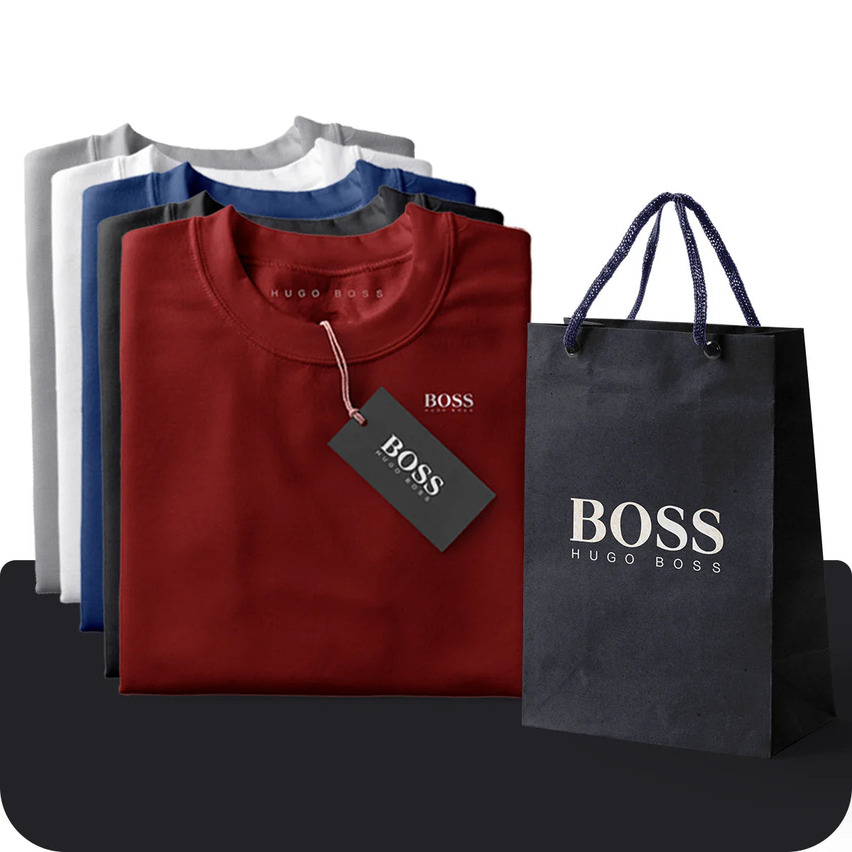 [KAUFE 3, BEKOMME 5] 5er-Set T-Shirts Boss Essential